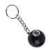 Produktbild Vktech 1x Schlüsselanhänger 32mm-Durchmesser Schwarz Billardkugel mit Nr. 8 Marke