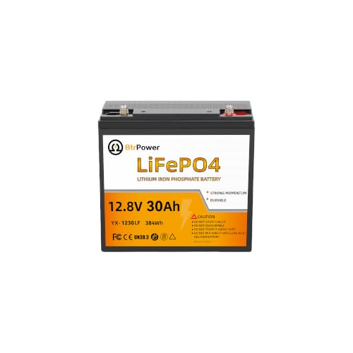 Image of 12V 30Ah Lithium Phosphate Iron LiFePO4 Deep Cycle B attery,30A BMS | 4000+ Cycles,Perfect for RV,Trolling Motor,Home Storage,Solar Power System and Outdoor Camping