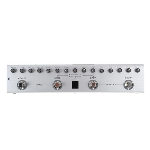 Pédale de basse multi-effet rechargeable avec 9 simulations AMP et 36 préréglages modifiables