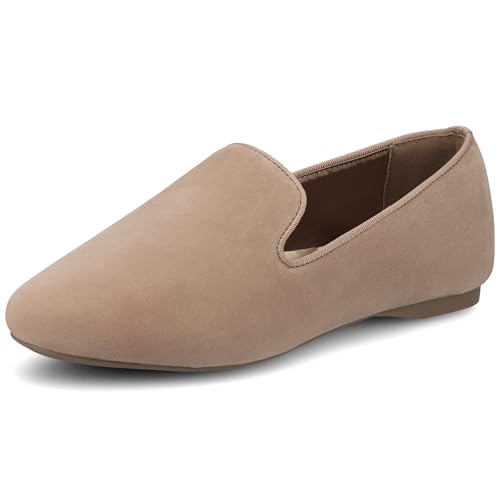 Birdies Starling Women’s Slip-On Flats, Cushioned Loafer, Ballet-Flat Comfort, Almond Toe Shoe