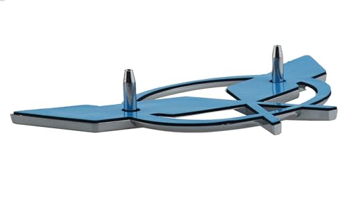 Image of Front Nose & Rear Deck Lid Crossed Flags Emblems Car Badge Nameplate 3D Logo Compatiable with 1997-2004 Corvette C5 19207384 19207385 2Pcs (Pair) (Blue Black)