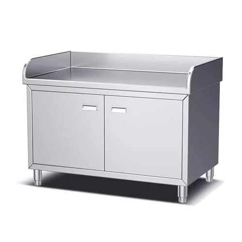 YERUNGT Edelstahl Arbeitstisch mit Aufkantung 80cm