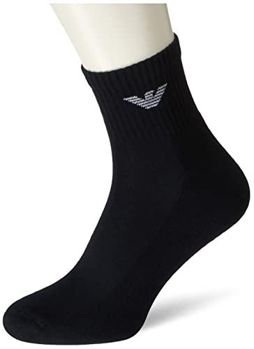 Maglia leggera Emporio Armani 3-pack Short Socks Sporty Terrycloth, Confezione Da Calzini Corti Uomo, Marine, Taglia unica