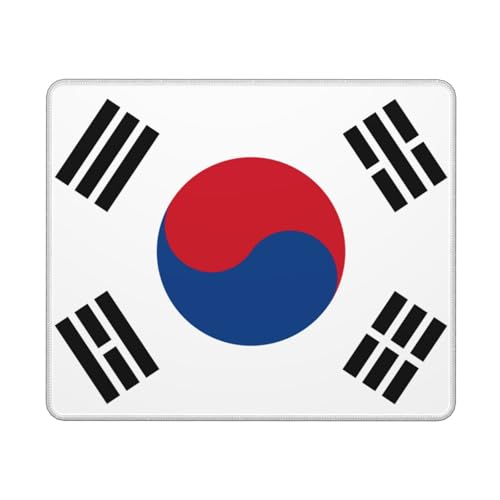 Corée du Sud Tapis De Souris Grand Format avec Motif Drapeau Military| | Universel pour Bureau|Jeux| Surface Douce Lisse + Base en Caoutchouc Antidérapante​