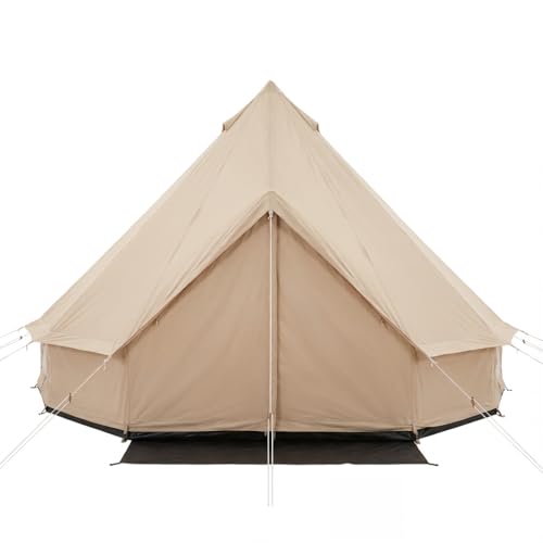 Carpa Yurt para Camping, 6-8 Personas, Beige, Tela Oxford 300D miniatura 2