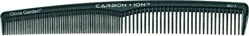 Preisvergleich Produktbild Olivia Garden Carbon + Ion Haarschneidekamm, mit abgerundeten Kammzähnen