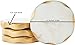 James Scott Marble Coasters - Set of 4 Round Natural Coasters with Gold Edges - Beautiful Gift
