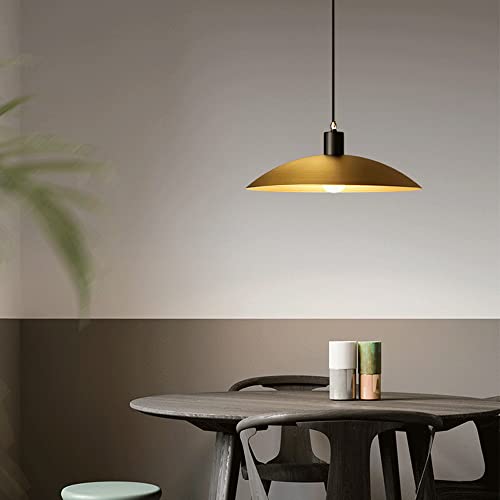 Lámpara de techo dorada E27 con diseño elegante en cobre para salón 3