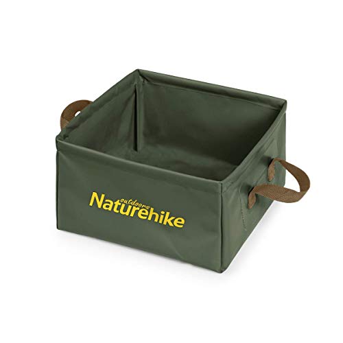 Naturehike Collapsible Bucket, Folding Bucket Wash Basin with Handle, Portable Water Container 3.43 Gallon (13L) for Camping Fishing Travelling Gardening