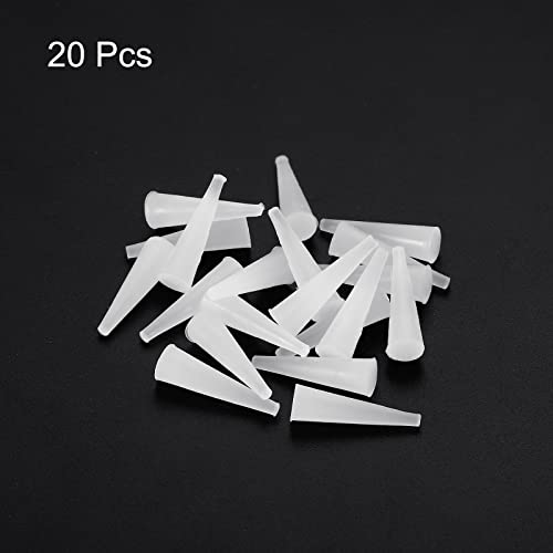 Image of MECCANIXITY Silicone Rubber Tapered Plug 1.6mm to 4.8mm Solid White for Powder Coating, Painting, Anodizing, Plating, Sandblasting, Laboratory Use 20 Pieces