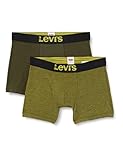 Levi's Herren Levi's Optical Illusion Organic Cotton Boxer Briefs 2 pack Boxer Briefs, warm olive, XL