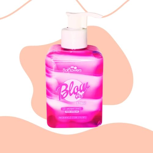 Blow Girl Mix de Gel e Creme Hidratante Beijável com Aroma de Morango e Creme, Toque Prazeroso e Ave