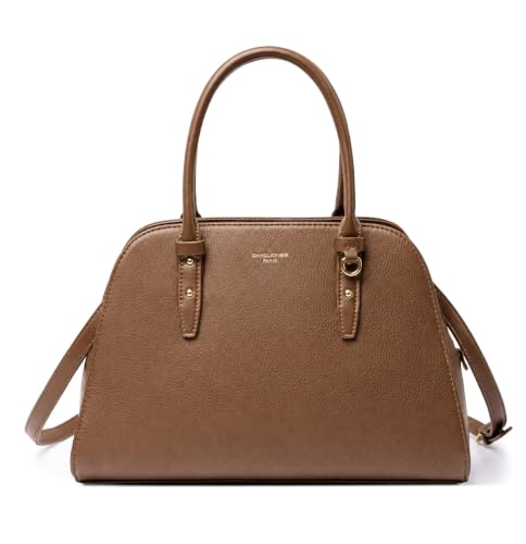 David Jones - Sac à Main Femme Bowling, Cuir PU Bandoulière Epaule, Cognac
