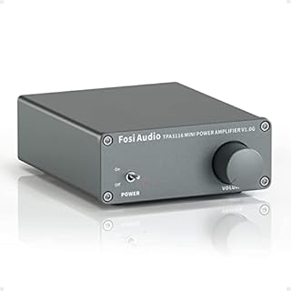 Fosi Audio V1.0G 2 Channel Class D Mini Stereo Amplifier for Home Speakers TPA3116 50W x 2 with Power Supply