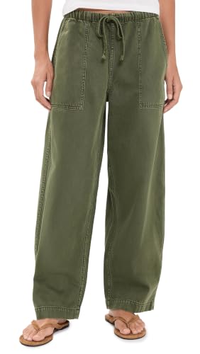 Madewell Women's Pull-On Barrel-Leg Utility Pants in Airy Denim