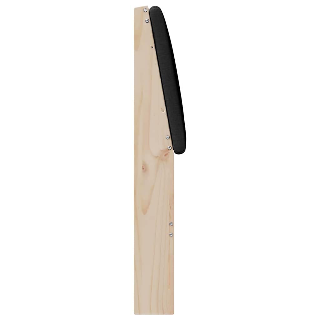 Wyściełany zagłówek, czarny, 180 cm, lite drewno sosnowe, obicie materiałowe, nowoczesne wzornictwo do sypialni, montaż na ścianie, trwały, łatwa pielęgnacja