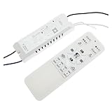 2.4G Smart Power Supply DC24V 600mA 800mA 1200mA 1500mA 2400mA 2700mA 3000mA 2Pin 2-Color Parallel LED Driver GM-LXTM-F (Color : DC22-30V-1200mA, Size : with Remote)