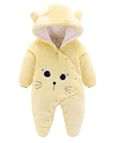 JiAmy Baby-Overall Baby-Strampler Flanell Winter-Strampelanzug mit...