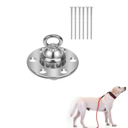 CiCixixi Hund Anlegepflöcke 360°Grad Hundeanker, Bodenanker für Hunde Abnehmbar, Edestahl Hundepfahl Nicht inkl. Hundeleine, Hund Bodenanker Erdanker für Outdoor Garten