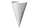 Dot Red - 200ct Medium Sugar Cone Paper Jackets - Recyclable - Straight Edge Ice Cream Waffle Cone Jacket