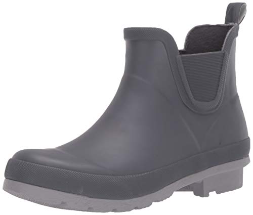 Amazon Essentials Women's Short Rain Boot, Grey, 8 M US