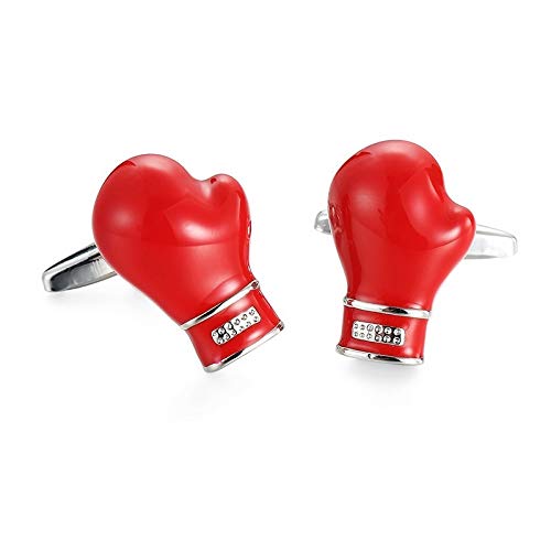 Gemelolandia | Gemelos Para Camisa Guantes De Boxeo Rojos Gemelos Originales Para Camisas | Para Hombres y Niños | Regalos Para Bodas, Comuniones, Bautizos y Otros Eventos