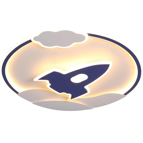 Lumière chaude 3000K avec ce plafonnier LED rond en fer pour une chambre cosy
