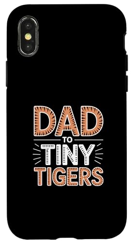 Dad To Tiny Tigers �X�}�z�P�[�X iPhone X/XS �p