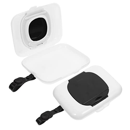 ERINGOGO 2Pcs Portable Wipes Dispenser Lightweight Tissue Case for Travel Convenient Hanging Wipe Holder Design for and Diaper Bags
