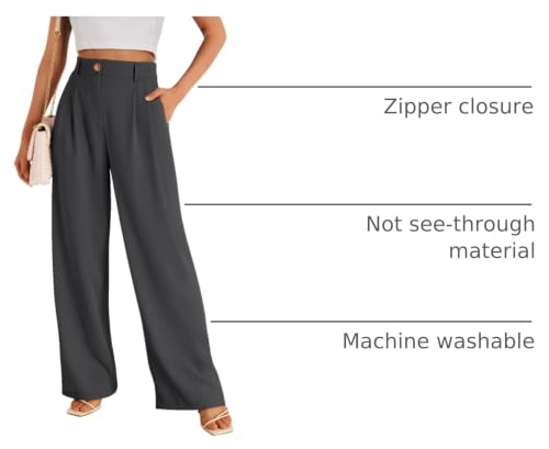 Image of LILLUSORY Womens Wide Leg Dress Work Flowy Pants Business Casual Outfits | 2026 Trousers, Dressy Slacks, High Waisted Palazzo, Professional Office Interview Clothes, Travel Wear