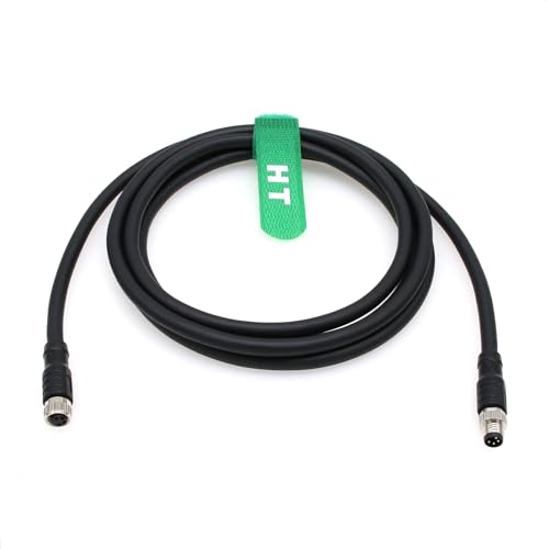 Actuator Sensor Power Cable Extension M8 4 Pin Male Female for Keyence Omron Phoenix Contact Automation Switch Field Device Shielded A-Code PVC 1m