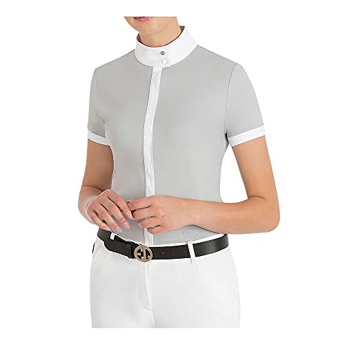 T-shirt de tournoi femme Equiline Eulae gris d'une élégance rare