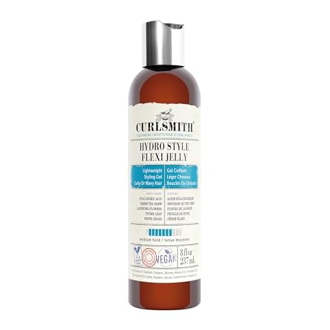 CURLSMITH - Hydro Style Flexi-Jelly - Vegan Defining Gel for Wavy, Curly or Coily Hair (8fl.oz) Cover