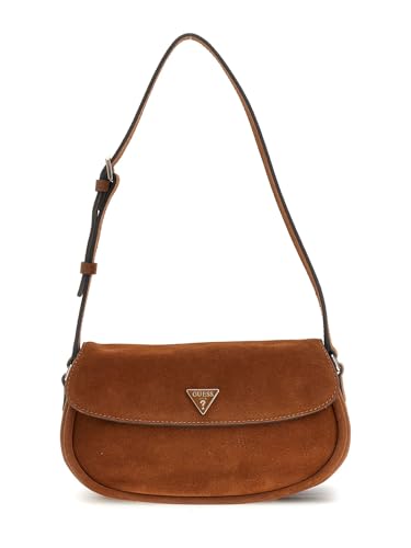 Sac à épaule GUESS Danya Cognac | Élégant sac bandoulière marron en similicuir chic