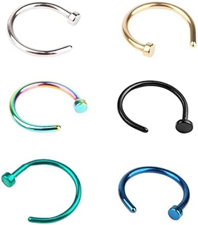 Set 60 Piercing Per Naso - Acciaio Inossidabile Ipoallergenico, Multicolore Con Cristalli - Per Uso Quotidiano - Foto 4