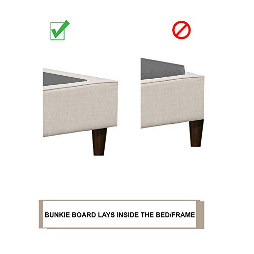 Mattress Solution Wood Split Bunkie Board/Slats,Mattress Bed Support,Fits Standard King Size (2 Halves Included), Grey