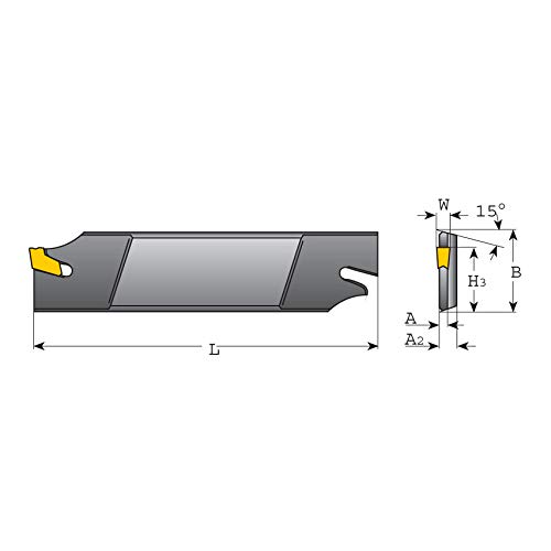 ISCAR Self-Grip Parting &Grooving Tool Blades - Model: SGFH 26-3 Overall Length : 4.33" Use Insert : GFN/R/L 3 Blade Height : 1.02"