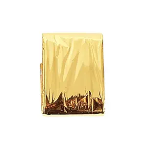 UBERSWEET  Emergency Blanket Survival Blanket Camping Tent Thermal Waterproof Outdoor Emergency Equipment gold-1pcs |