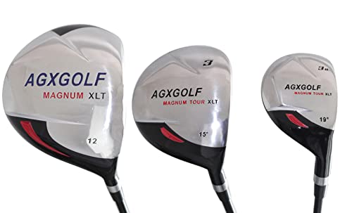 Agxgolf Senior Men's Magnum Graphite Edition Cadet Length (-1 Inch) Complete Golf Club Set W/Stand Bag, 460Cc Driver, 3 Wood, Hybrid, 5-9 Irons, Wedge: Right Hand: Built In The Usa! #TOP3
