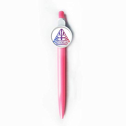 Stylo à bille rétractable motif drapeau triangle anglais encre bleue pour l'écriture quotidienne