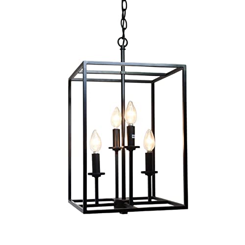 Lustre suspension cage métal pour l'ambiance chaleureuse d'un café