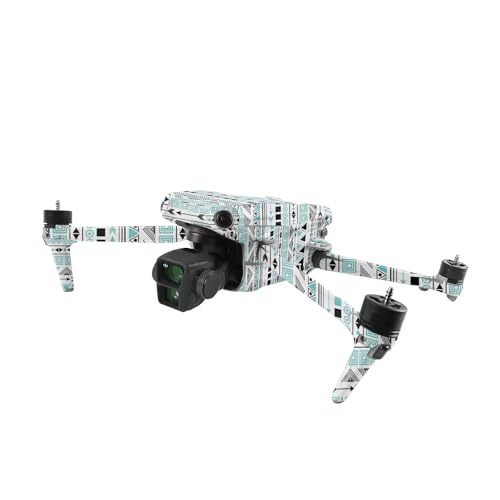 MightySkins Skin Compatible with DJI Air 3 - Turquoise Tribal | Protective, Durable, and Unique Vinyl Decal wrap Cover | Easy to Apply, Remove, and Change Style