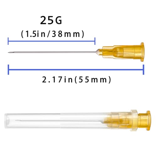 Image of 100Pack 25Ga 1.5 inch Needles Luer Lock for Refilling Ink