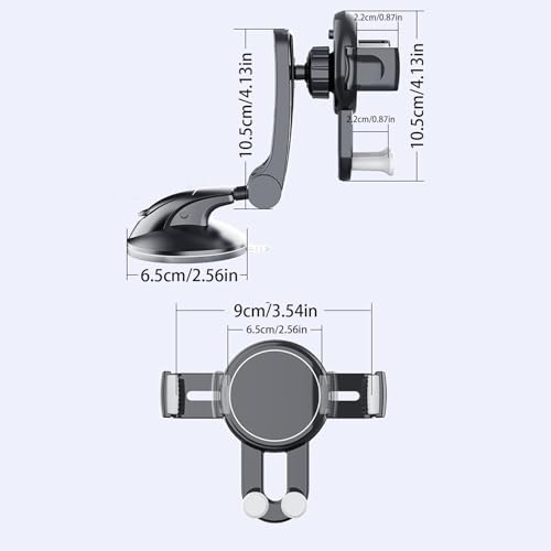 Bomefoi Soporte para teléfono móvil con ventosa para coche, soporte para coche, montaje estable ajustable de 360 grados, flexible, accesorio de coche resistente, soporte de coche portátil ajustable - imagen 5