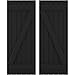 Ekena Millwork ARW102BB621X59BLH Americraft Six 2 Exterior Real Wood Joined Board-n-Batten Shutters w/Z-Bar (Per Pair), 21"W x 59"H, Black