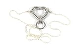 Unique design Locking Day Collar NO Closure Heart Push Ring Choker Statement Necklace Silver Pure Plated Charm For Men Women Girl Gift Infinity Yoga light 18'