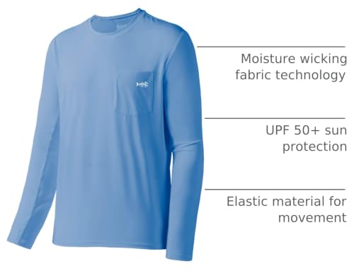 Image of BASSDASH Men's UPF 50+ Performance Long Sleeve T-Shirt UV Sun Protection Fishing Hiking Sports Shirts
