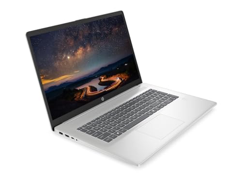 Image of HP 17.3 inch Touchscreen Laptop, Intel Core Ultra 7 255U (12-Core, Up to 5.2Ghz), 40GB DDR5 RAM 2.5TB Storage (2TB SSD+512GB SageNova Docking Station), Backlit KB, Fingerprint Reader, Windows 11, Silver