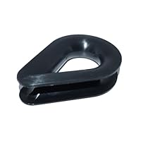 Kausche 6mm aus Kunststoff 10 Stück, Nylonkausche für Drahtseil oder Tauwerk Ø= 6mm, Seilkauschen aus Nylon schwarz