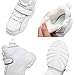 ANUFER Women's Goth Punk High Top Platform Chunky Sneakers Lace Up Wedgel Heel Dad Shoes White SN02924 US9